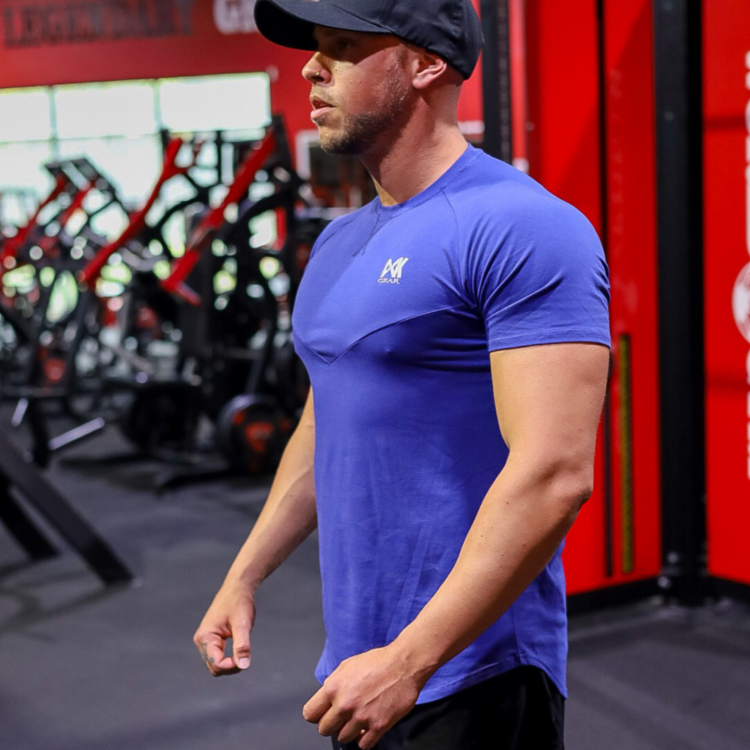 IXK Gear Cotton Tee in Blue